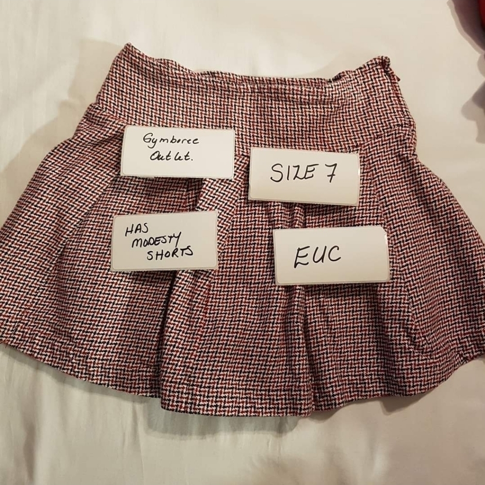 Gymboree girls plaid skirt size 7